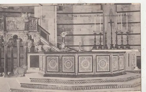 BF32387 pisa battistero il fonte battesimale italy front/back image