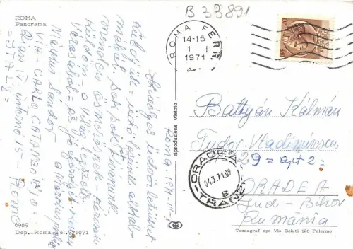 B33891 Roma Panoarama Italien