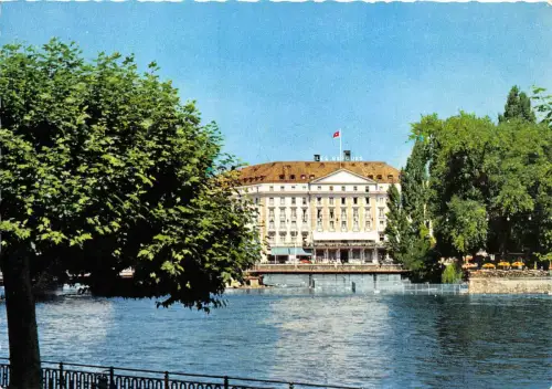 B31644 Geneve Hotel des Bergues et ile Rouseau switzerland
