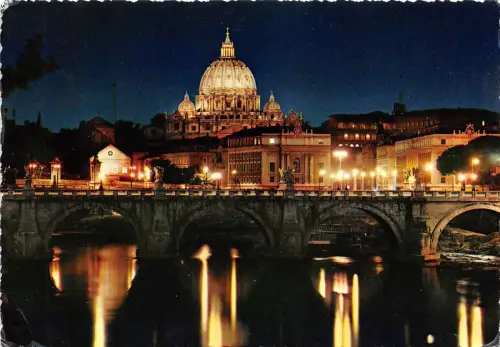 B62478 Roma di notte panorama italien