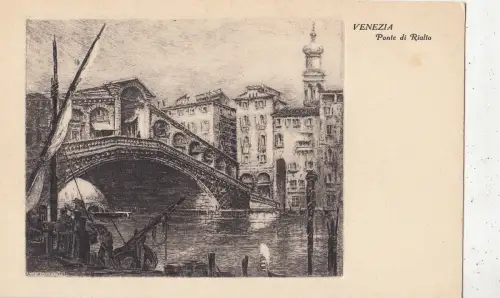 BF32521 ponte di rialto venezia italy front/back image
