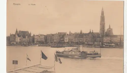 BF32650 anvers la rade belgien ship front/back image