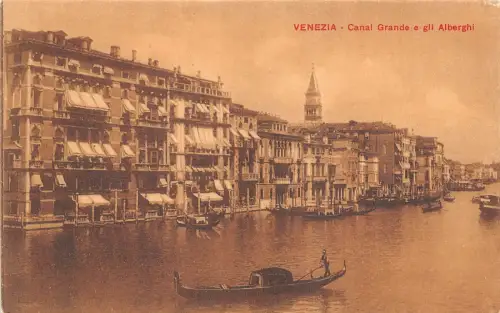 B3750 Italien Venezia Canal Grande e gli Alberghi Front/Back Scan