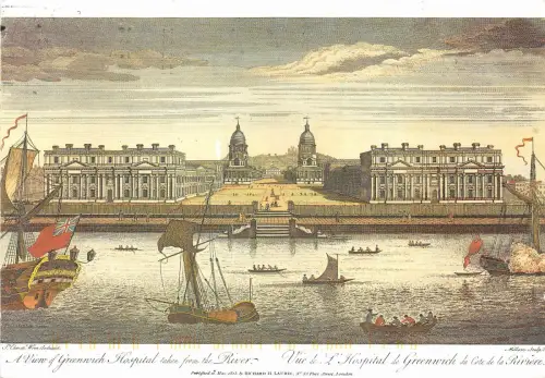 uk46249 greenwich hospital from the river london uk