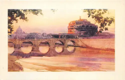 B3765 Italien Roma Basilica di S Pietro e il Tevere Front/Back Scan