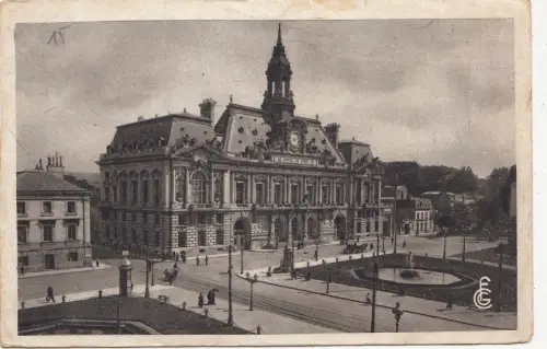 BF11346 tours l et l l hotel de ville et la rue nationa france front/back image