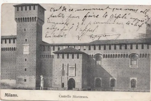 BF32380 castello sforzesco milano italy front/back image