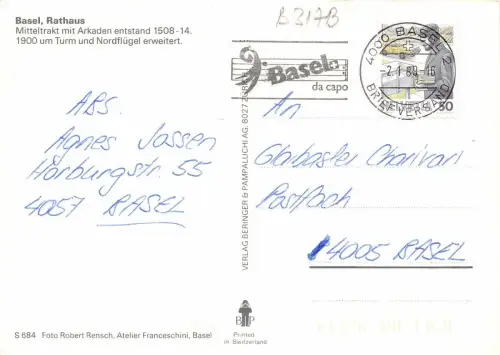 B31713 Basler Rathaus Schweiz