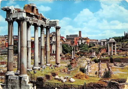 BG6558 roma foro romano tempio di staurno italy
