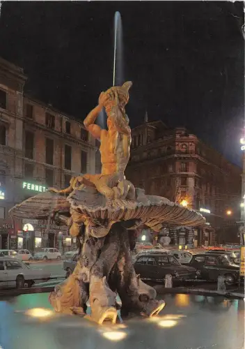 BG6660 roma di notte piazza barberini italy