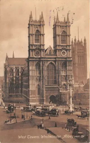 br109593 west towers westminster abbey london echtfoto uk