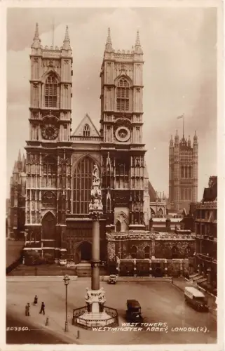 br109685 west towers westminster abbey london echtfoto uk