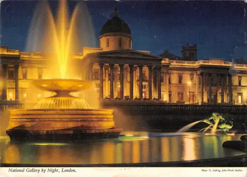 uk34328 national gallery by night london uk