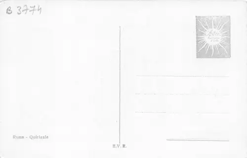 B3774 Italy Roma Quirinal Front/Back Scan