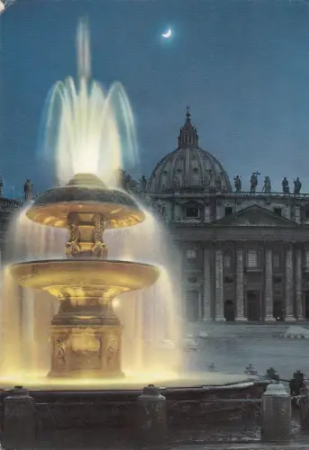 BF23187 roma di notte s pietro italy front/back image