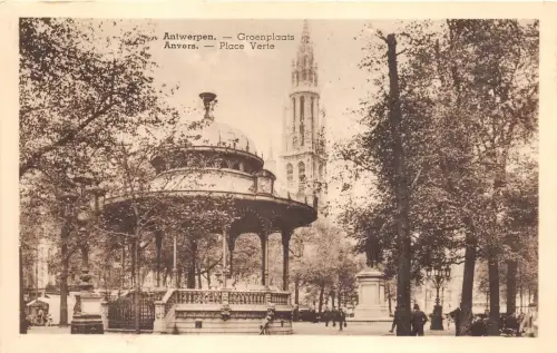 B4047 Belgien Antwerpen Place Verte 1946 Front/Back Scan
