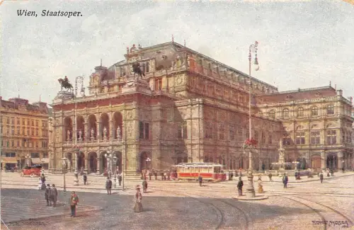 BR71681 Staatsoper Straßenbahn Tram Wien Österreich