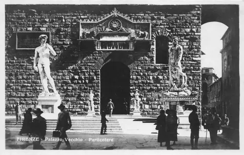 B3848 Italy Firenze Palazzo Vecchio Particolare Front/Back Scan