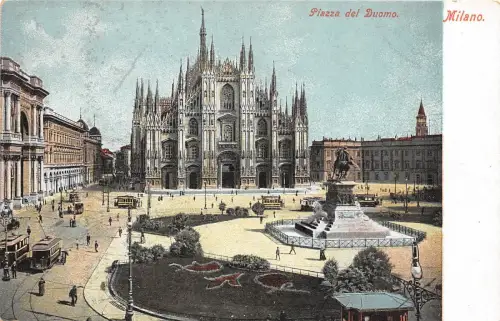 B2481 Italien Milano Piazza del Duomo Front/Back Scan