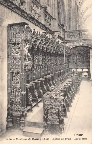 BF5304 les stalles bourg ain eglise de brou france Frankreich