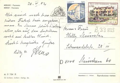 B33833 Meran Panorama Italien