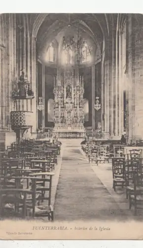 BF32571 fuenterrabia interior de la iglesia spain front/back image