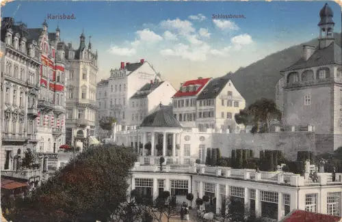 B2724 Tschechien Karlsbad Schlossbrunn PPC Front/Back Scan