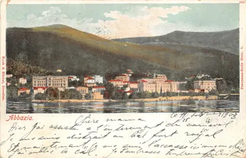 Lot 84 abbazia croatia opatija litho