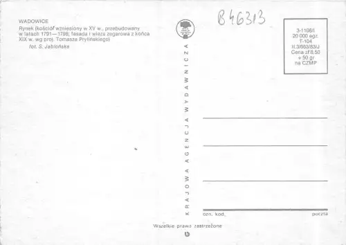 B46313 Wadowice Rynek Polen