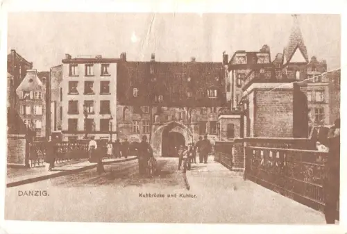 BT3065 Danzig Kuhbrücke und kuhtor gdansk Polen