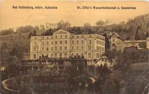 B22526 Polen Tschechien Jeseník Bad Grafenberg Dr. Zifer Wasserheilanstalt
