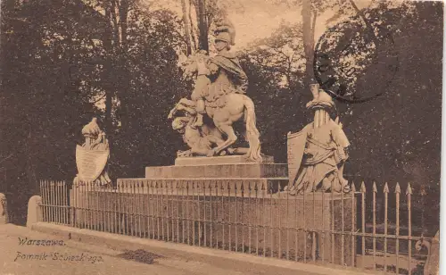 B86543 warszawa warsaw varsovie pomnik sobieskiego warschau polen