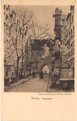 B86643 danzig gdansk frauengasse polen