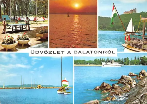 B3320 Schiff Bateaux Balaton Ungarn Front/Back Scan
