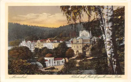 B2720 Tschechien Marienbad Rudolfaquelle PPC Front/Back Scan