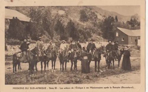 B81073 südafrika basutoland les adieux de l eveque a ses vorder-/rückbild