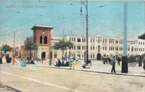 br104467 raliway station egypt cairo train africa