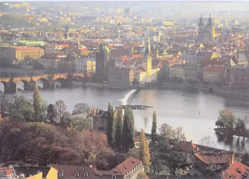 BF14350 praha vltava a stare mesto czech republic france front/back image