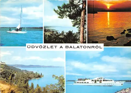 B3323 Balaton Ungarn Schiff Bateaux Front/Back Scan