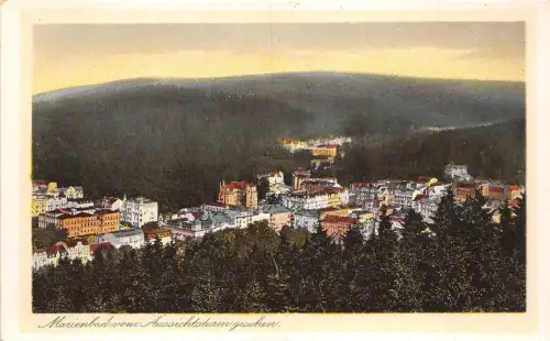 B2715 Tschechien Marienbad vom Aussichtsturm gesechen Front/Back Scan