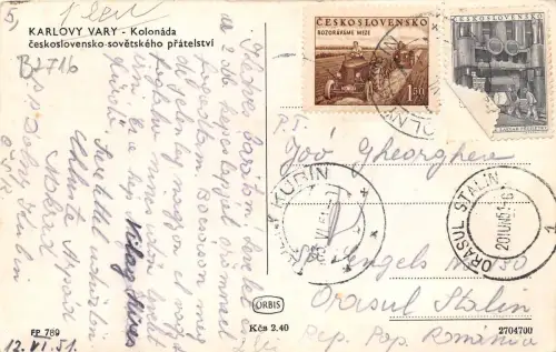 B2716 Tschechien Karlsbad Karlsbad Kolonada Front/Back Scan