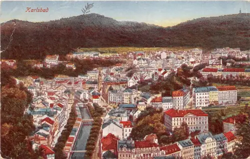 B3728 Tschechien Karlsbad 1925 Front/Back Scan