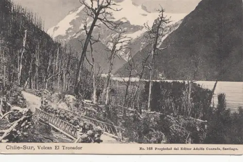 B77213 chile sur volcan el tronador scan front/back image