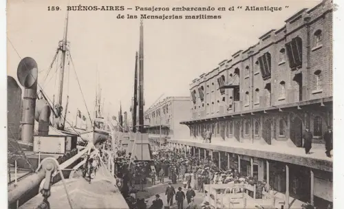 B81864 buenos aires argentina pasaheros el atlantique schiff vorder-/rückbild