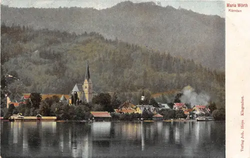 B0842 Österreich MAria Worth Kärnten not used 1900 front/back scan