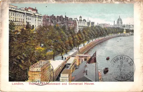 BR93567 London Thames Embankment and Somerset House UK