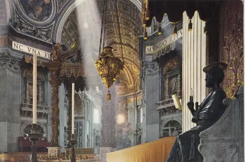 BF23724 roma basilica di s pietro interior italy front/back image