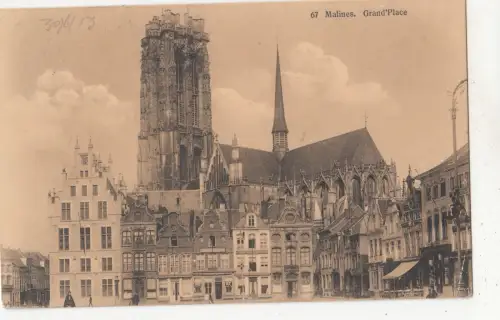 BF32490 malines grand place belgien front/back image