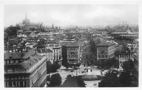 B3825 Italy Milano Panorama Front/Back Scan