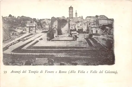 BF34753 avanzi del tempio di venere e roma italy front/back scan